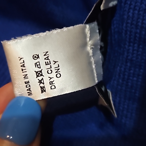 LANVIN LOGO EMBROIDERY WOOL HAT- BLUE - Picture 11 of 11